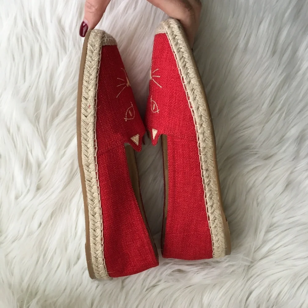 charlotte olympia kitty espadrille flats (worn once)
